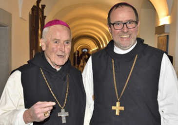 Pater Kassian und Pater Abt Vinzenz