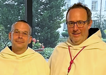 Frater Filip und Pater Abt Vinzenz
